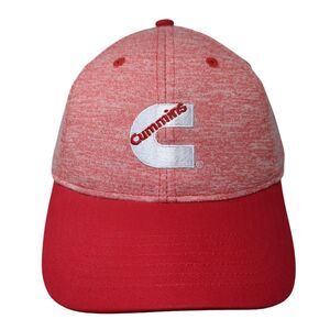 Cummins Snapback Hat Red One Size Adjustable Embroidered Vent Holes